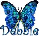 BLUE BUTTERFLY: DEBBIE