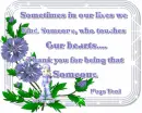 Lilac Flowered Frame with hugs Toni