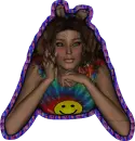 peace, love & happiness tye dye hippie chick