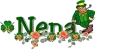 Nena with roses and St. Patrick
