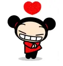Pucca glitter heart