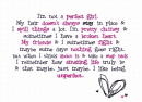 not a perfect girl