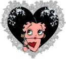 Betty Boop inside of heart