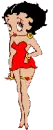 Betty Boop dancing in red dress
