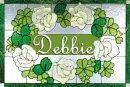 CLOVER GLASS TAG: DEBBIE