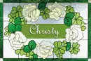 CLOVER GLASS TAG: CHRISTY