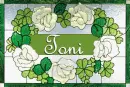 CLOVER GLASS TAG: TONI
