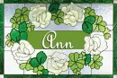 CLOVER GLASS TAG: ANN