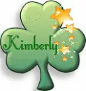 CLOVER WITH STARS WITH NAME KIMBERLY