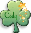 CLOVER WITH STARS WITH NAME CODY
