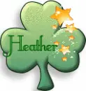 CLOVER WITH STARS WITH NAME HEATHER