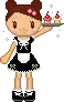 girl with cake