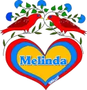 Melinda with heart and birds