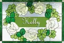 CLOVER GLASS TAG: KELLY