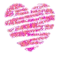 glitter pink heart