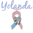 Yolanda with Pregnancy & Infant loss ribbon