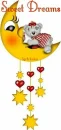 CREDDY BEAR ON THE MOON WITH SWEET DREAMS
