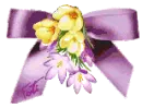 Violet Bow with flowers