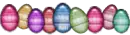 Rainbow cute Easter eggs