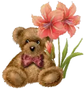 Teddy with flower