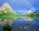 mountains and rainbow