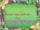 Trees,flowers and me .....friend ship Proverb