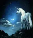 unicorn in the moonlight