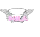 pink diamond angel wings name-Mila