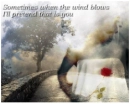 Sometimes when the wind blows i pretend that is you