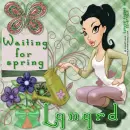 Girl watering flowers