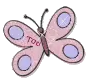 Pink Glitter Butterfly