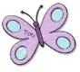 Violet Glitter Butterfly