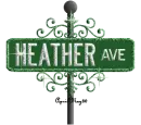 green street sign heather AVE