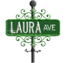 green street sign laura AVE