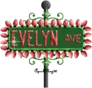 xmas street sign evelyn AVE