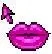 pink kiss cursor