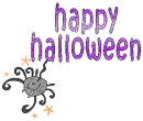 purple happy halloween glitter.