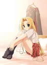 girl getting ready for school