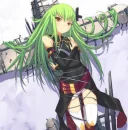 anime girl on a cross