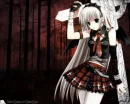punk girl with crosses