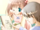 small girl crying and a boy drawing