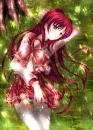 girl lying on grass
