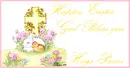 Gold cross - happy easter - Pami