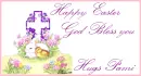 Purple cross - happy easter - Pami