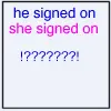 signing on?!