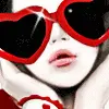 heart shades girl