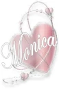 pink heart monica