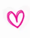 pink,black & blue heart