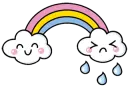 CUTE RAINBOW WITH CLOUDS