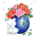 Easter Bunny n Flowers